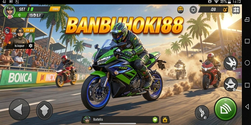 Gameplay seru balapan motor di BANBUHOKI88.