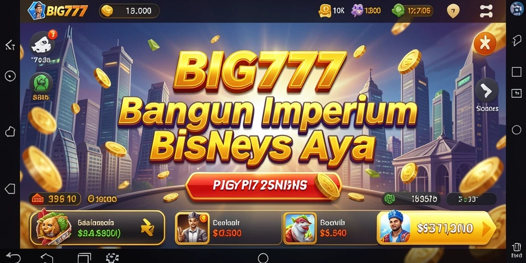 Screenshot menampilkan gameplay seru dari BIG777 dengan elemen Tycoon.