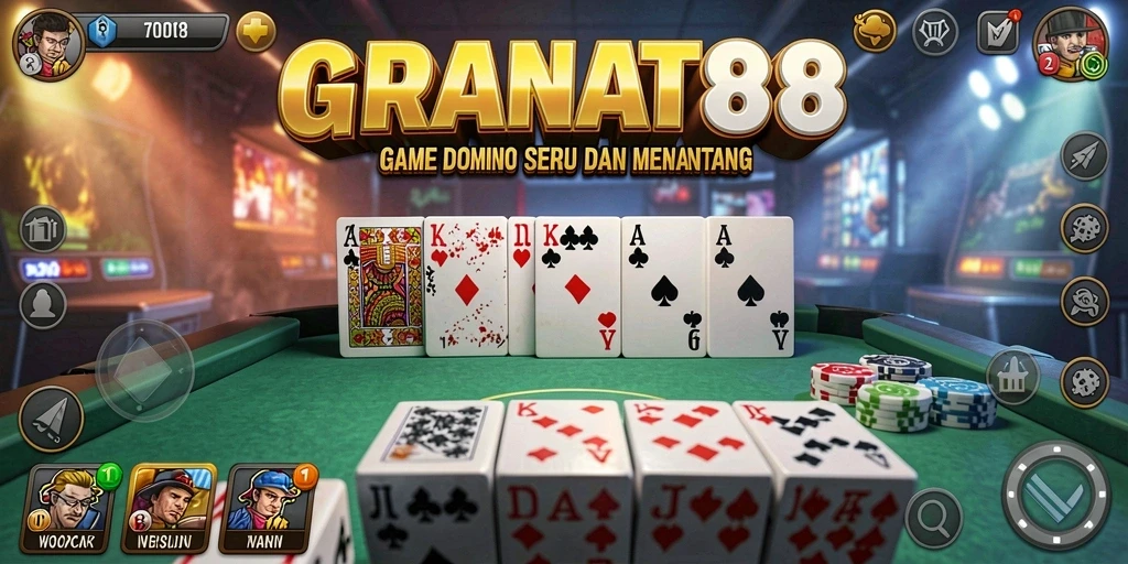 Tampilan gameplay seru dari GRANAT88 dengan teman-teman.