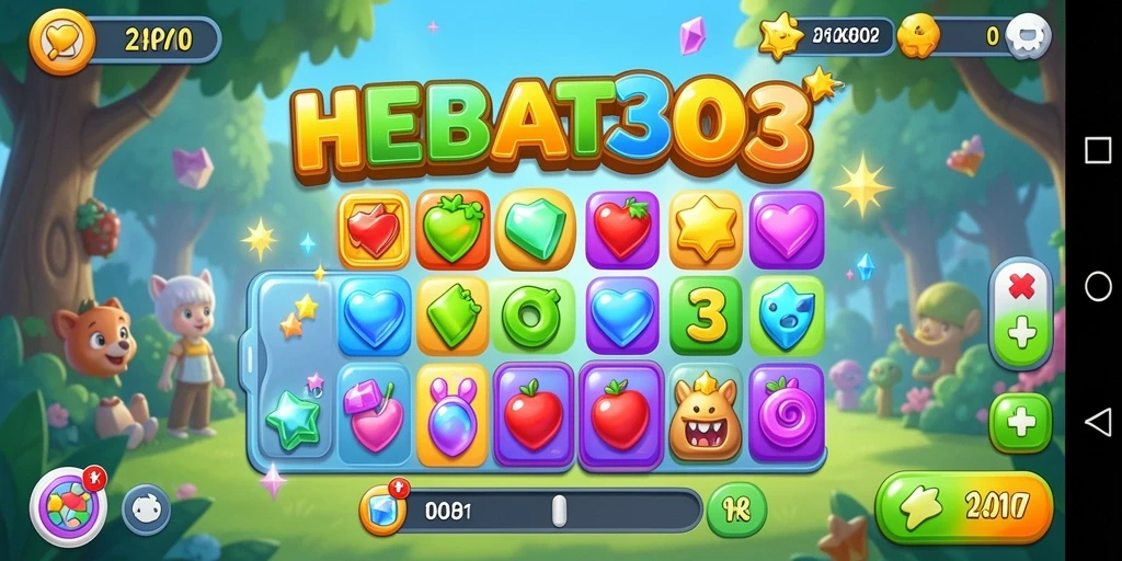 Gameplay seru HEBAT303 dengan berbagai tantangan Match-3.
