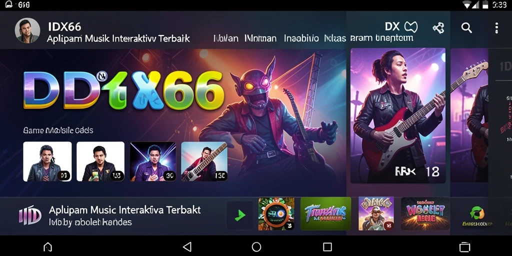 Tangkapan layar IDX66 menunjukkan antarmuka aplikasi saat bermain musik.