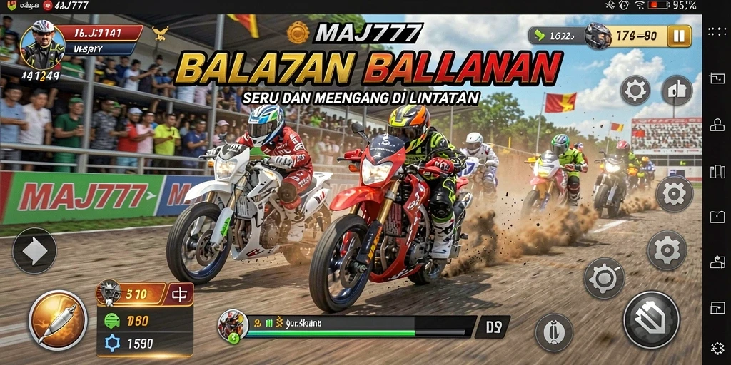Gameplay Racing menegangkan dengan mobil cepat dan lintasan berliku.