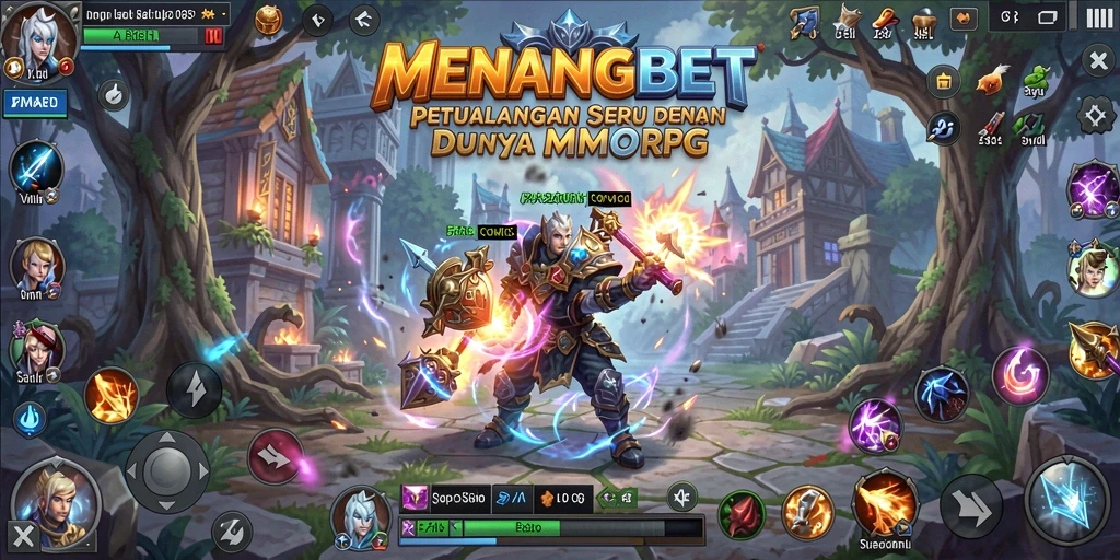 Gameplay seru dalam <strong>MENANGBET</strong> menampilkan pertempuran epik antar pemain.