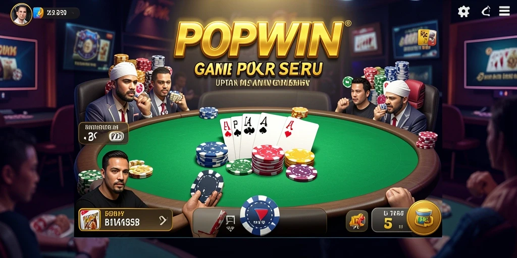 Tampilan gameplay poker yang mendebarkan di POPWIN.