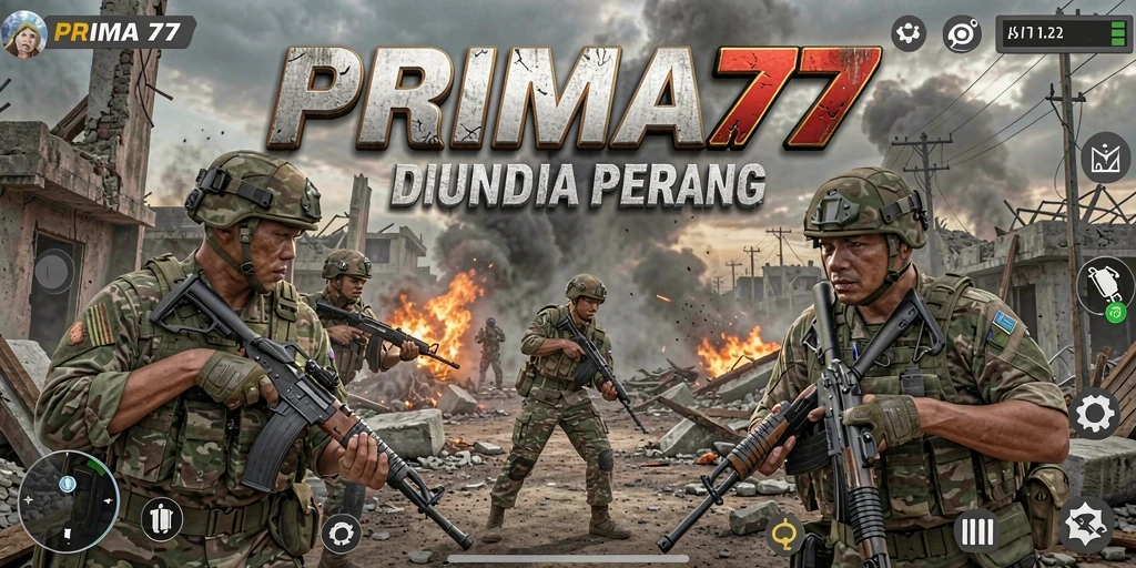 Tangkapan layar PRIMA77 menampilkan adegan pertempuran yang mendebarkan.
