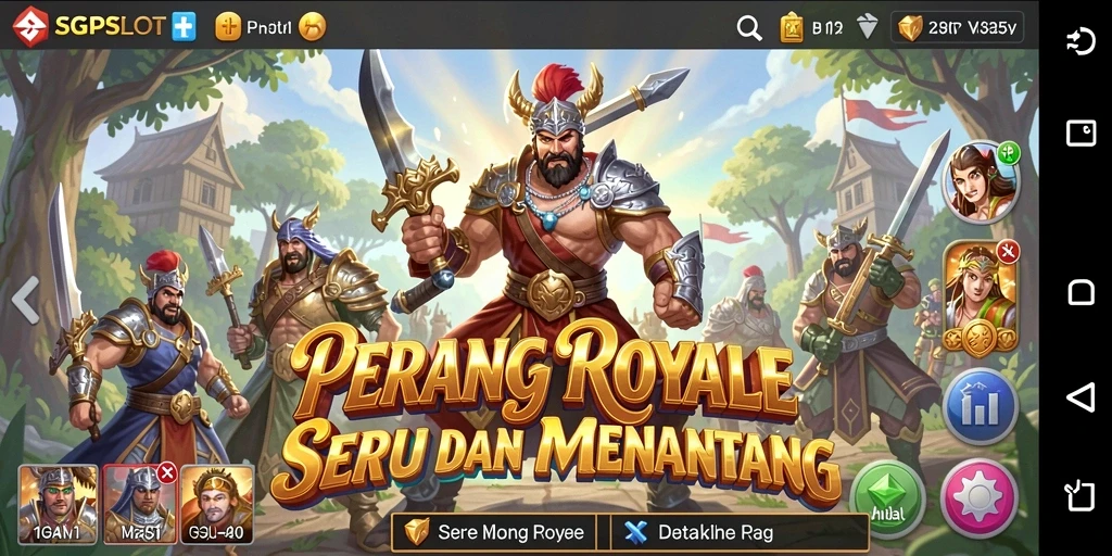 Tampilan menarik dari gameplay Battle Royale di SGPSLOT.