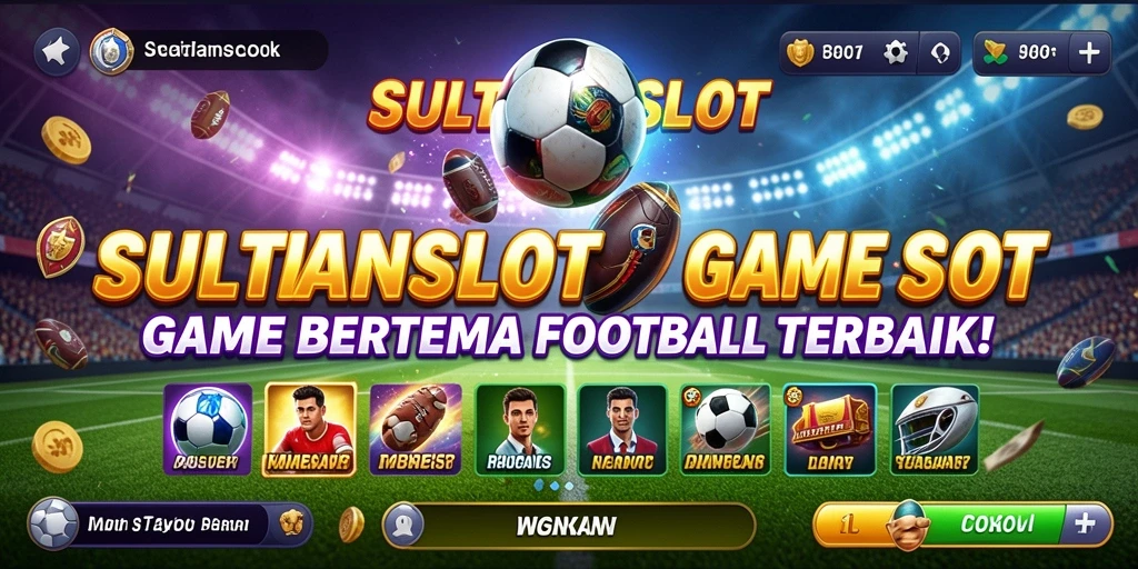 Screenshot SULTANSLOT menampilkan gameplay seru dengan tema sepak bola.