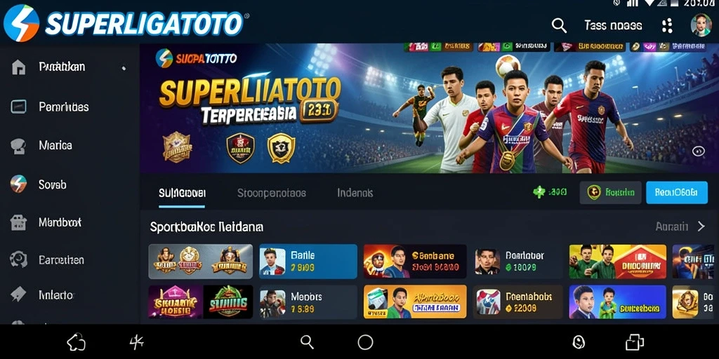 Tangkapan layar <strong>SUPERLIGATOTO</strong> menunjukkan antarmuka pengguna yang bersih dan informatif dalam taruhan olahraga.