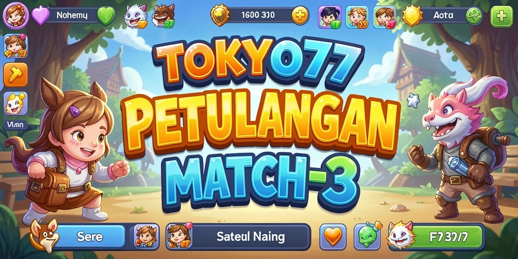 Tampilan menarik dari gameplay seru TOKYO77 yang penuh warna.