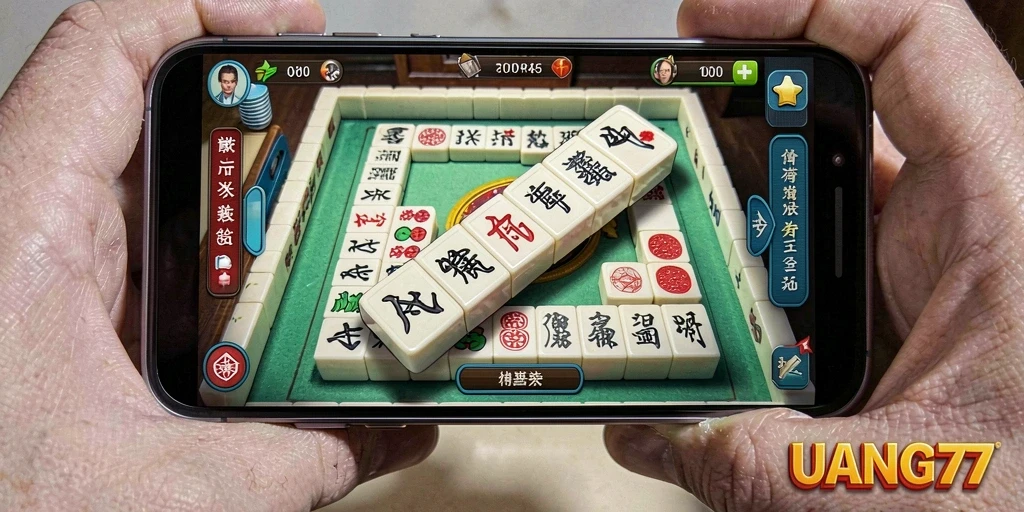 Tangkapan layar menampilkan gameplay menarik permainan Mahjong UANG77.